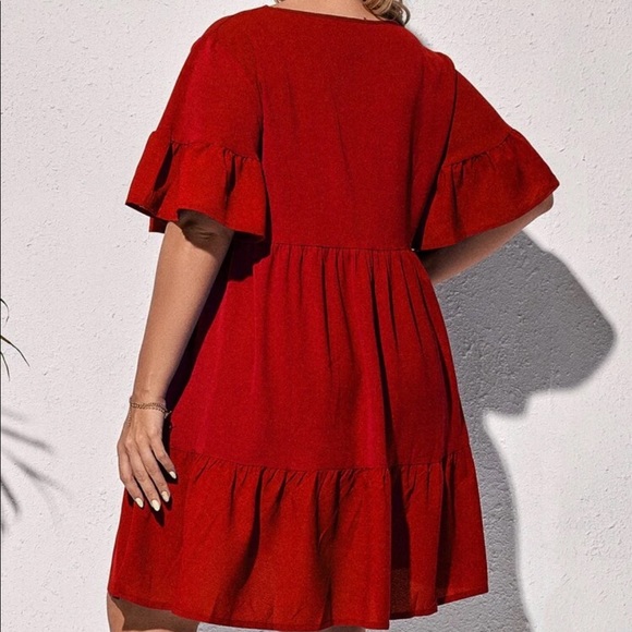 Boho ruffle hem smock dress - Picture 5 of 16